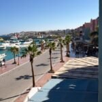 Die Marina-Promenade von der Wohnung aus gesehen
