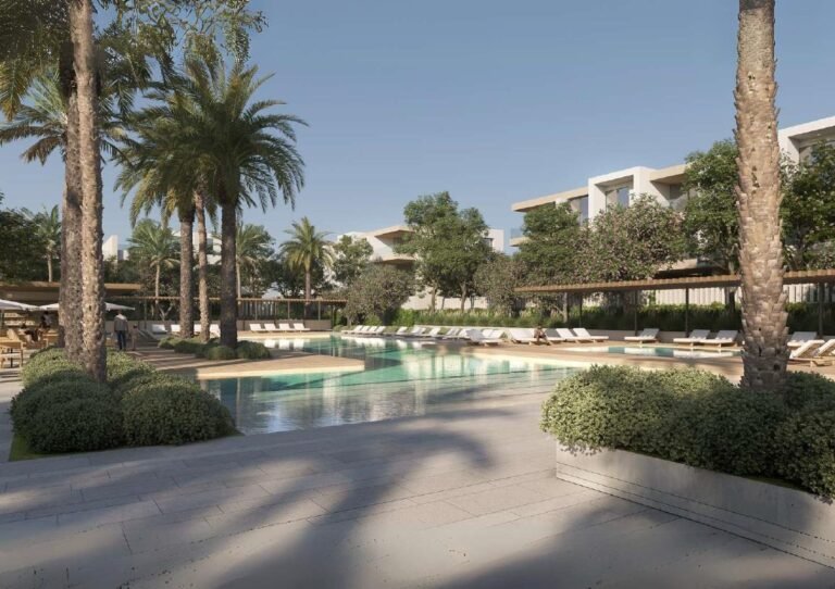 il Bayou landscaped pool and gardens – developer visualisation