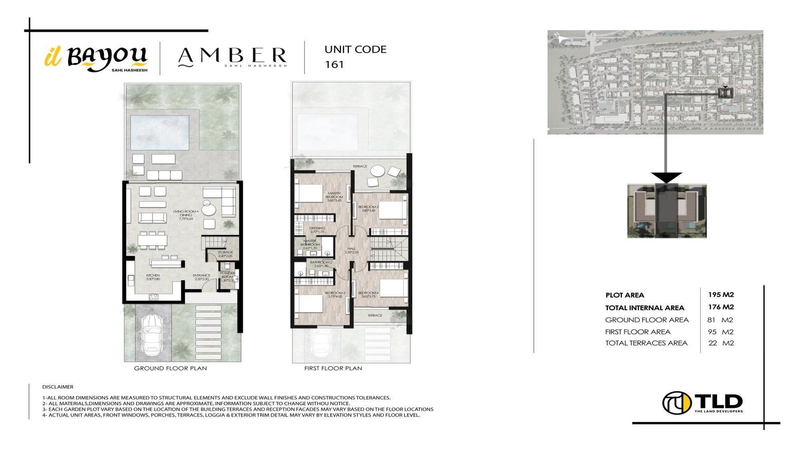 Unit 161 townhouse ground and first floor plan